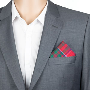 Handkerchief, Polyester Silk-effect, Grant Tartan